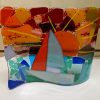 Fused Glass Wave Panel
