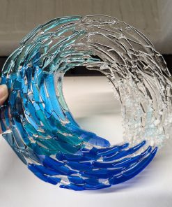 Fused Glass Crashing Wave